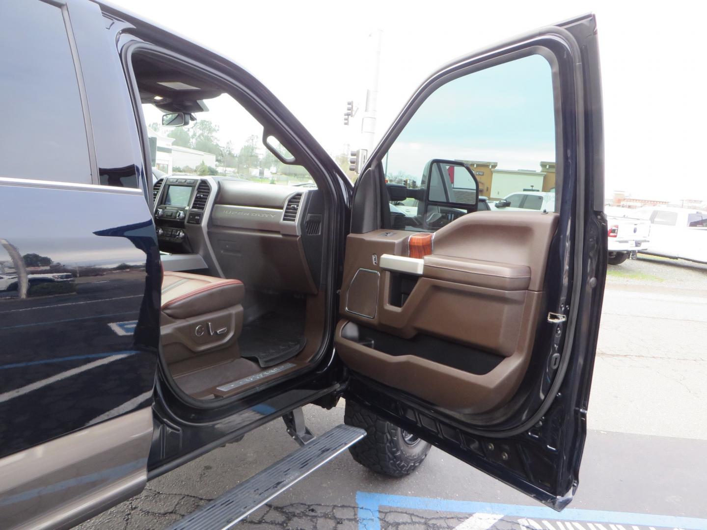 2021 BLUE /BROWN Ford F-250 SD King Ranch Pickup 4D 6 3/4 ft (1FT8W2BT5ME) with an V8, Turbo Diesel, 6.7 Liter engine, Automatic, 10-Spd transmission, located at 2630 Grass Valley Highway, Auburn, CA, 95603, (530) 508-5100, 38.937893, -121.095482 - Beautiful King Ranch sitting on a Carli Pintop suspension system, 37" Nitto Recon Grappler tires, XD wheels, Retrax bedcover, window tint, and a Factory Warn Winch. - Photo#53